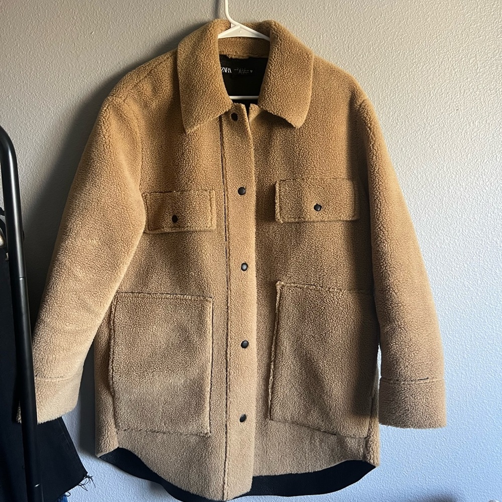 Zara Teddy Coat/Jacket Size Small